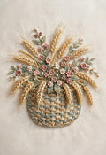 Moisson Rose beaded autumn wall art print