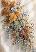 Feuilles d'Automne beaded autumn wall art print