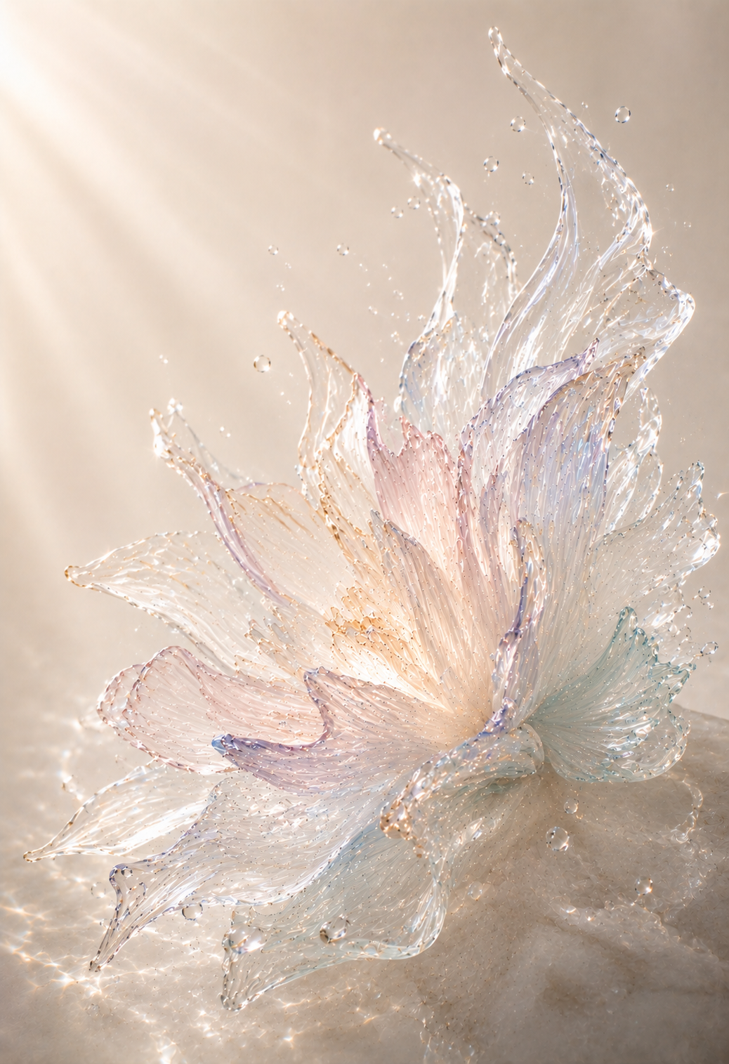 Mineral Bloom — crystalline botanical fine art print by Maison du Silence