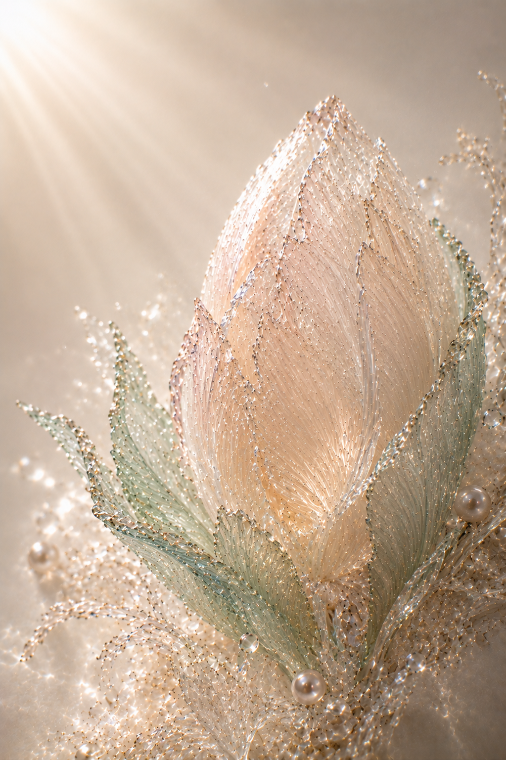 Porcelain Wind — crystalline botanical fine art print by Maison du Silence