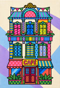 The Little Café — pop art building fine art print