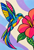 Hummingbird in Bloom — pop art hummingbird fine art print