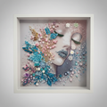 Ethereal Dream — Framed Crystal & Pearl Wall Art 30x30
