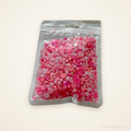 Bag of pink half pearls, 8 mm, 60g