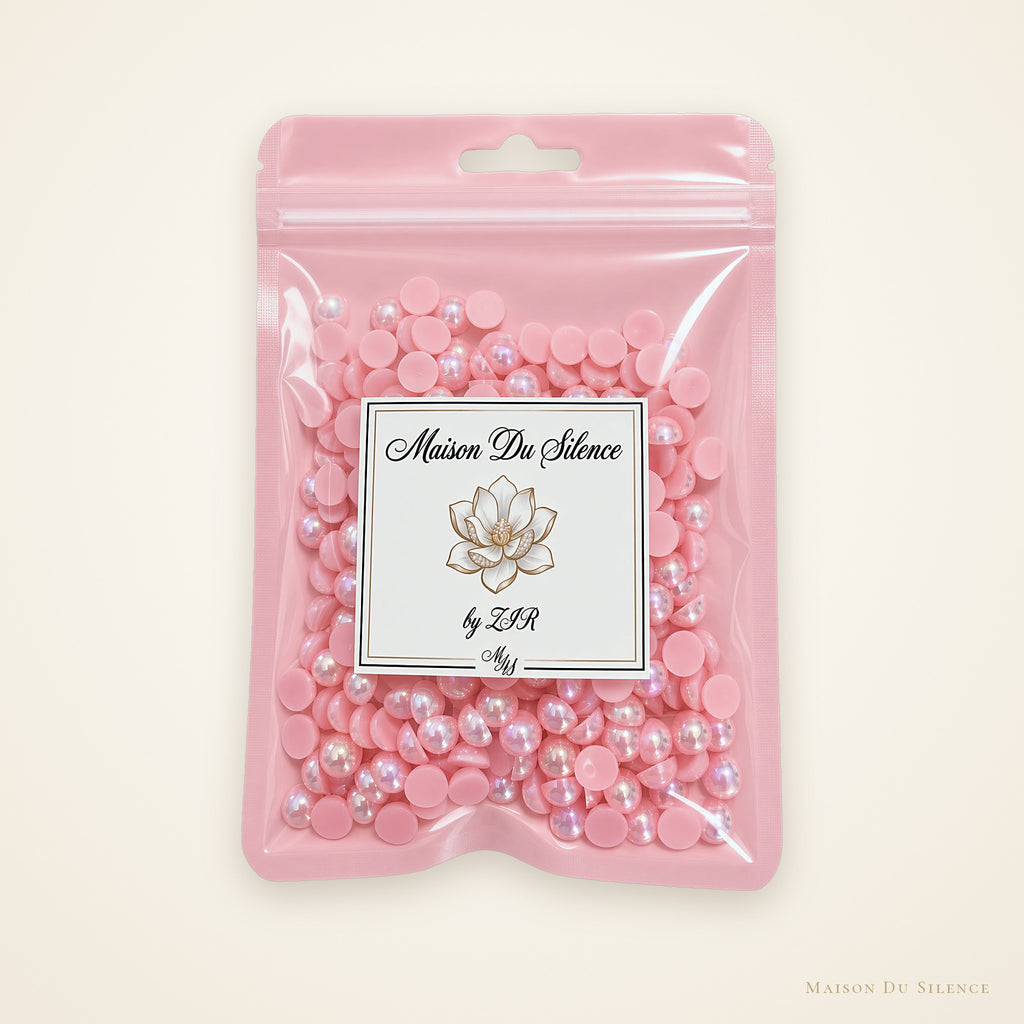 Pink bag of Pink Dream bead mix, 10 mm, 60g, with pearlescent and iridescent finishes