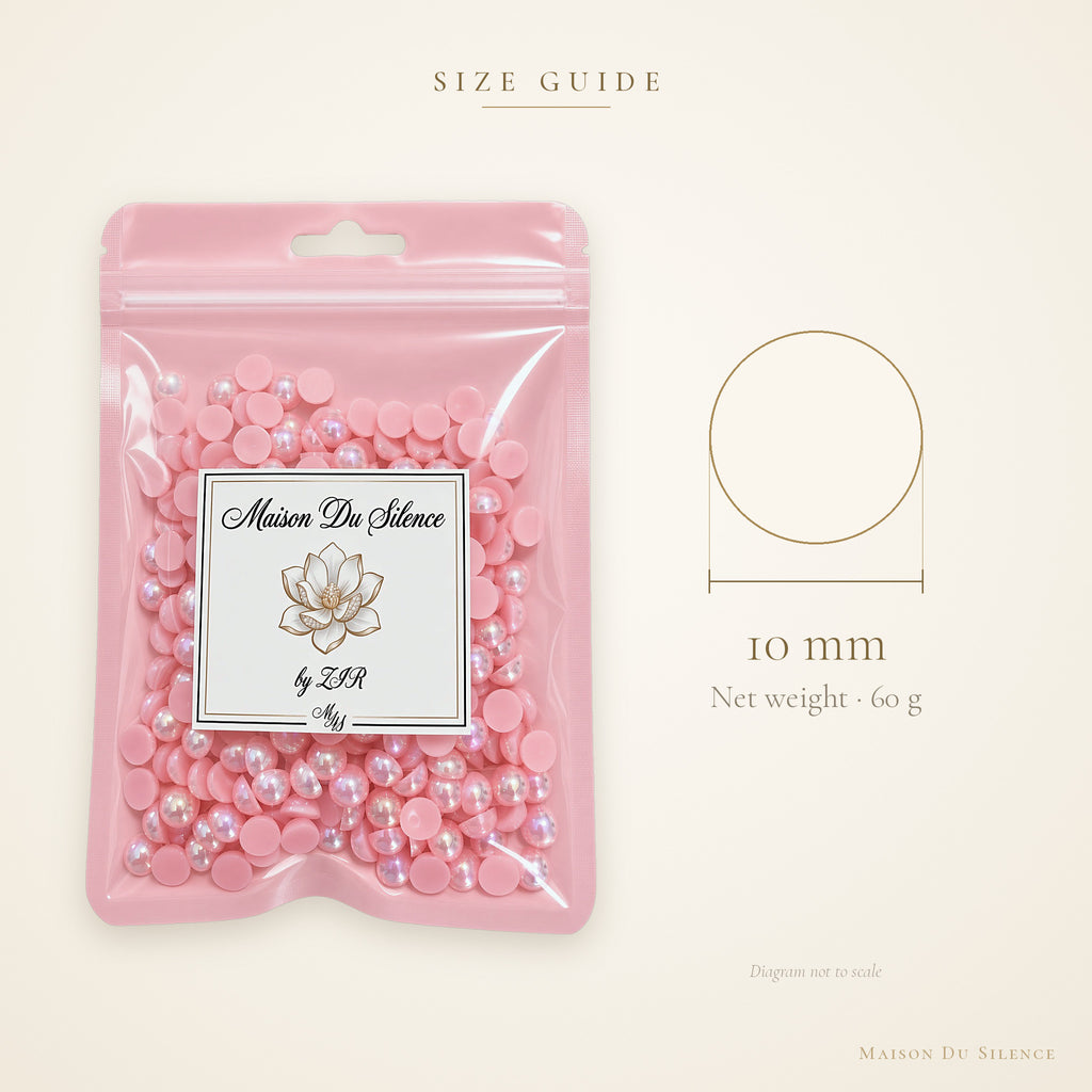 Size guide for Pink Dream bead mix, 10 mm, 60g