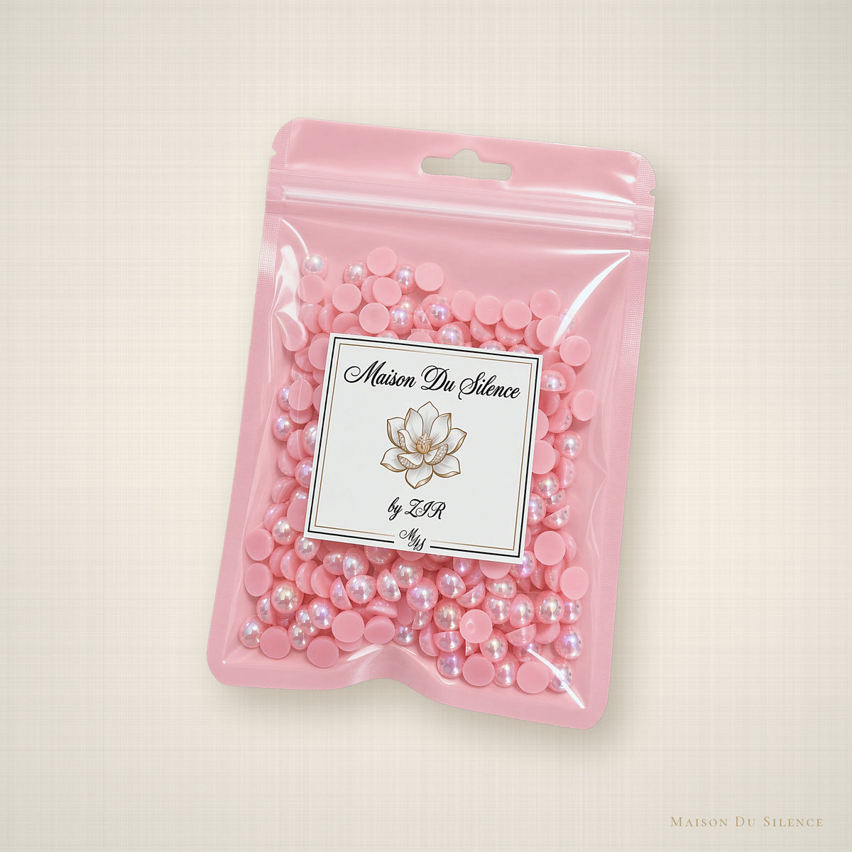 Pink Dream bead mix styled on a soft ivory backdrop