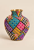 Mosaic Vase beaded patchwork wall art print