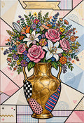 Vase of Joy — kintsugi golden vase pop art print